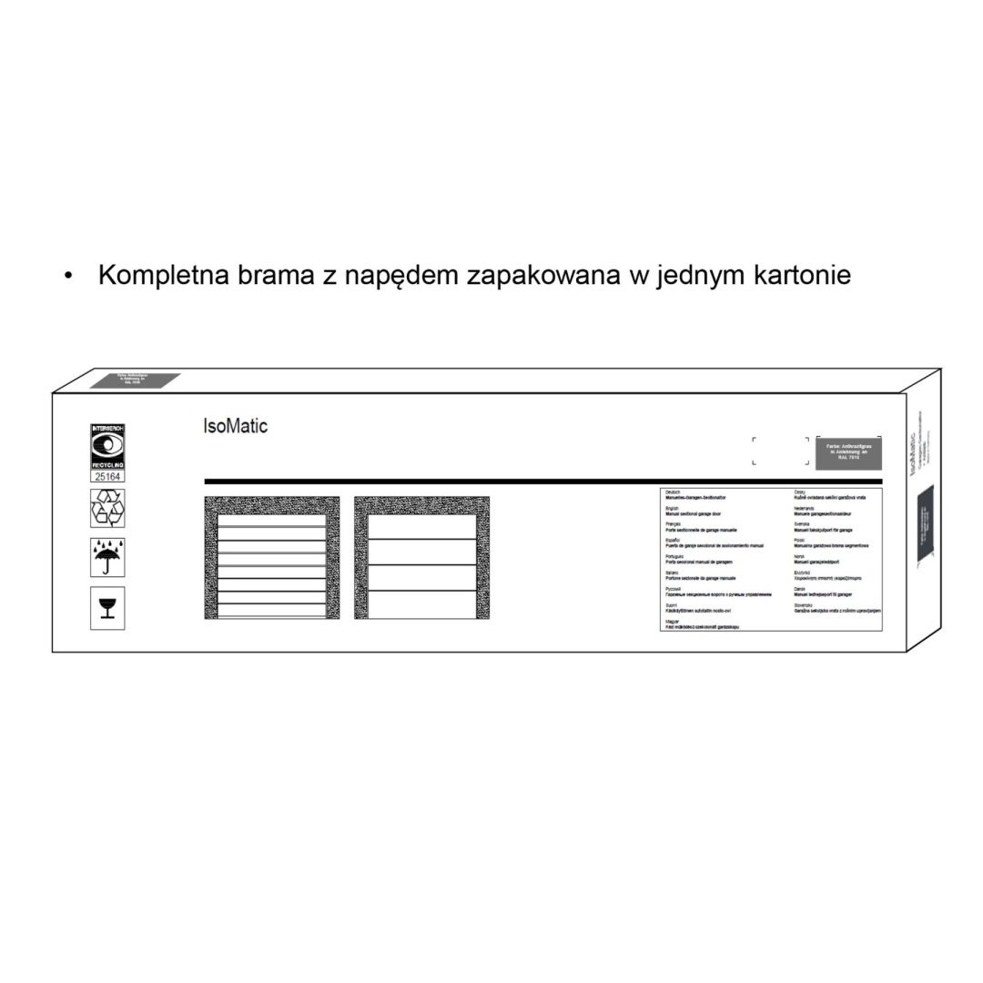 Isomatic Brama 2500 x 2125 IsoMatic Garażowa Segmentowa Hormann z napędem ...